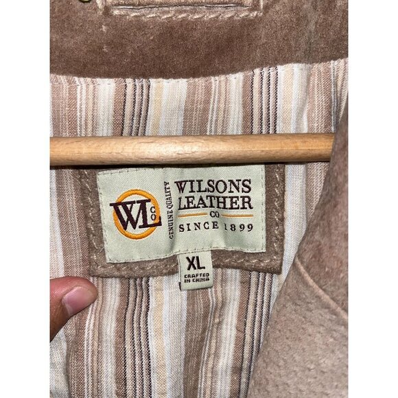 Wilson’s Leather M Julian Long Sleeve Light Brown Real Leather Jacket- Size XL M - Picture 3 of 8
